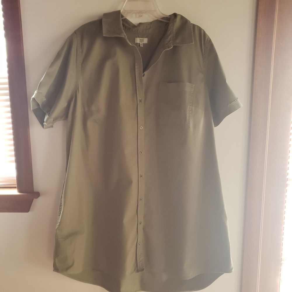Womens plus size 3x True Craft green shirt top